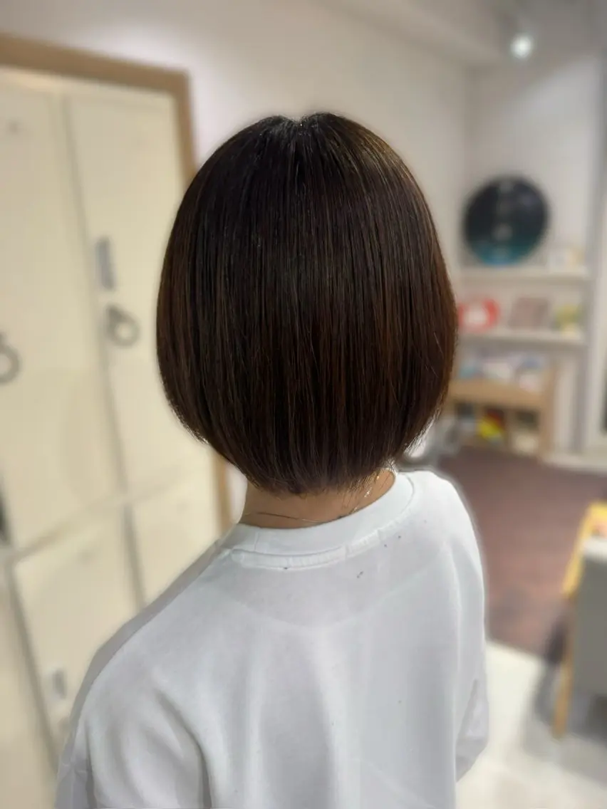 ショート ショートボブ ボブ ショートヘア 縮毛矯正 藤田 紋芽 Jr.stylistのヘアスタイル