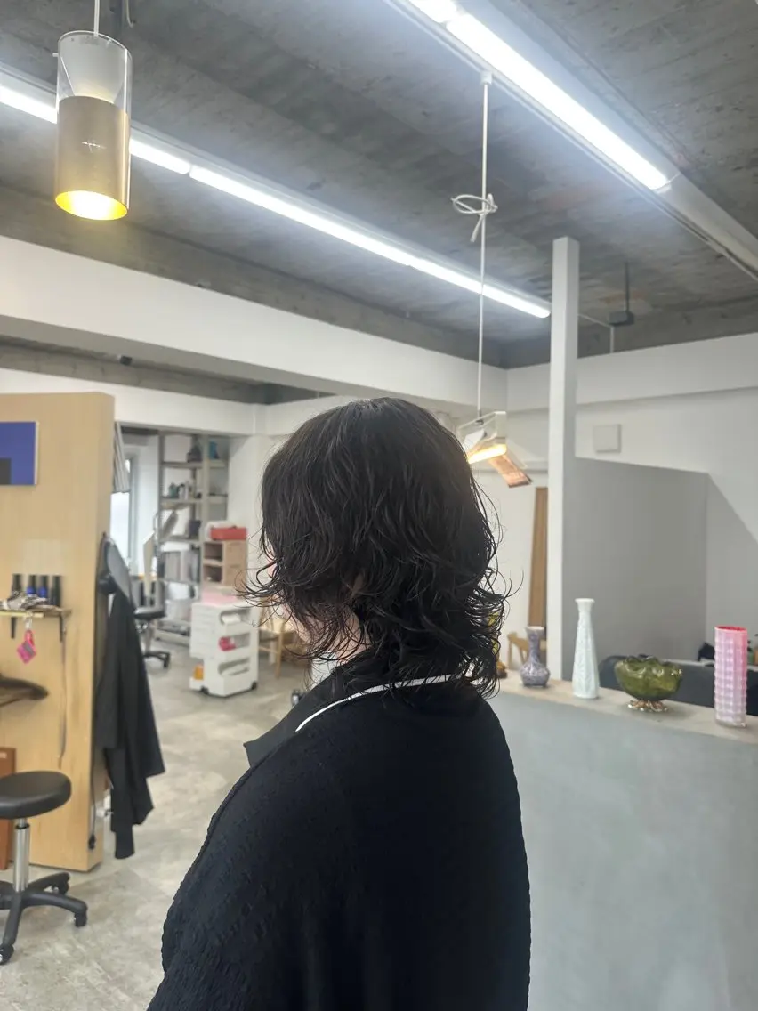 ミディアム パーマ ミディアムパーマ レイヤーカット ウルフカット palve/レイヤー /パーマ/熊谷翔のヘアスタイル