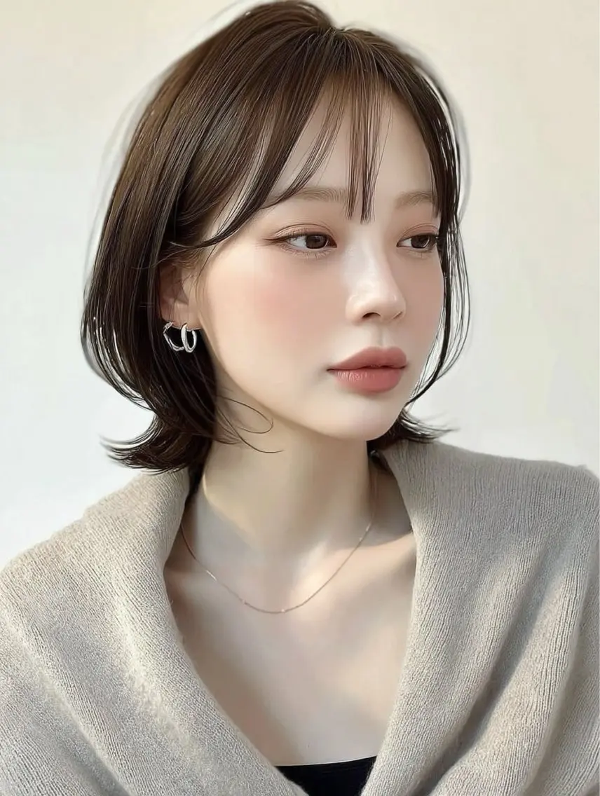 ミディアム 髪質改善 レイヤーカット 縮毛矯正 トリートメント 太田 憂介のヘアスタイル