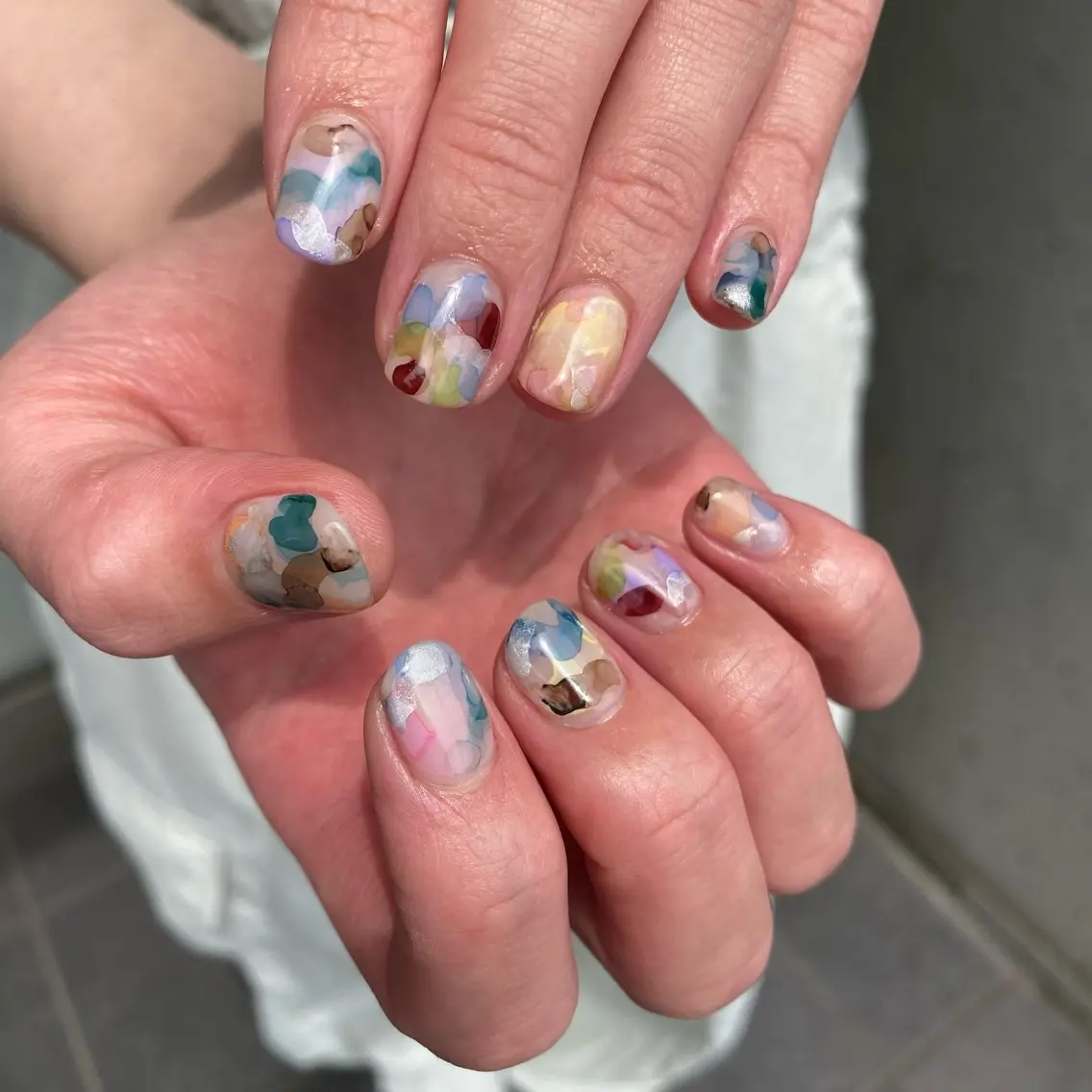 ネイル ジェルネイル マグネットネイル ニュアンスネイル ワンカラーネイル パラジェル ハンドネイル 草加ニュアンスネイル 🌚hersのネイルデザイン