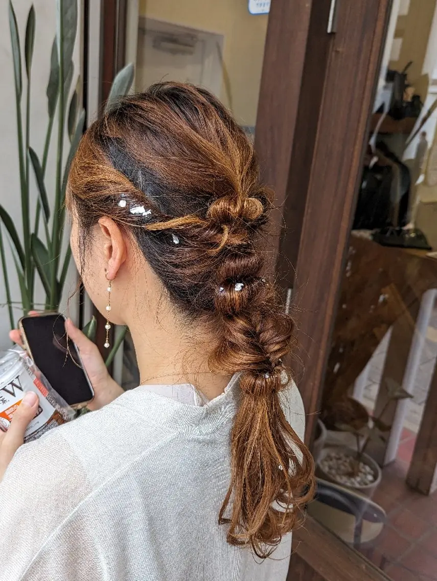 ヘアアレンジ 髪質改善&白髪ぼかし カラー♡店長みやけ♡のヘアスタイル