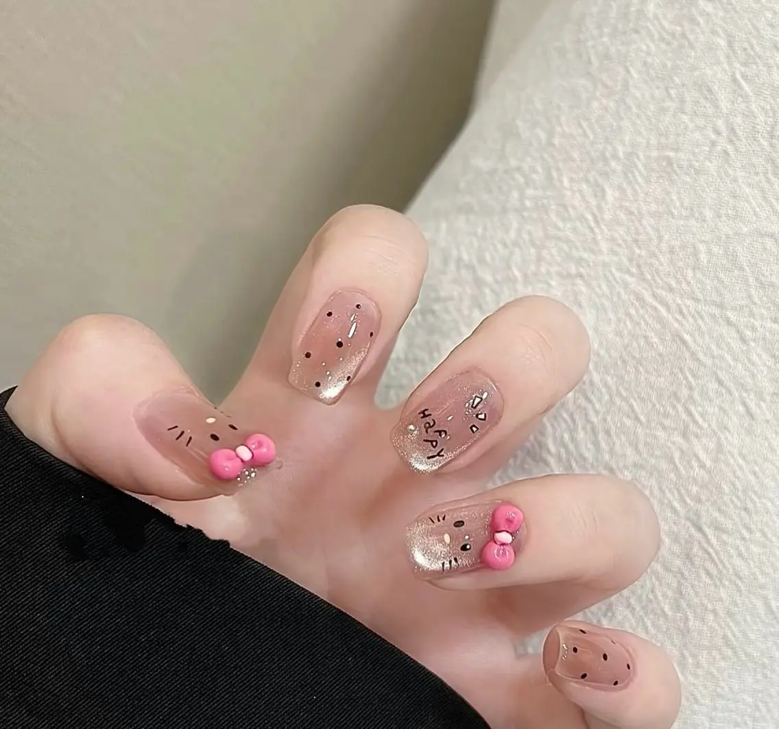 ネイル チークネイル 長さ出し フレンチネイル ガーリー 韓国ネイル sun nail池袋 モデル募集のネイルデザイン