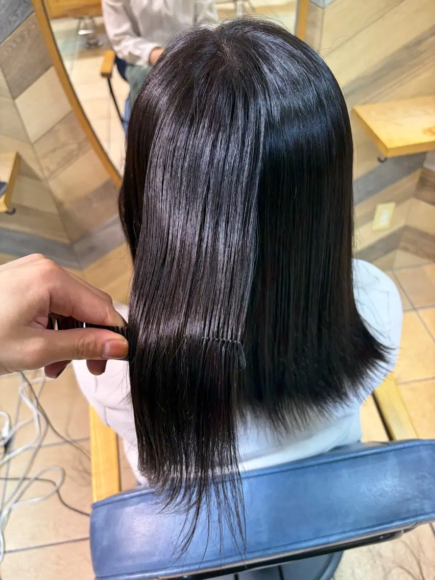 ミディアム トリートメント トリートメント ボブカット艶髪 矯正濱川響太のヘアスタイル
