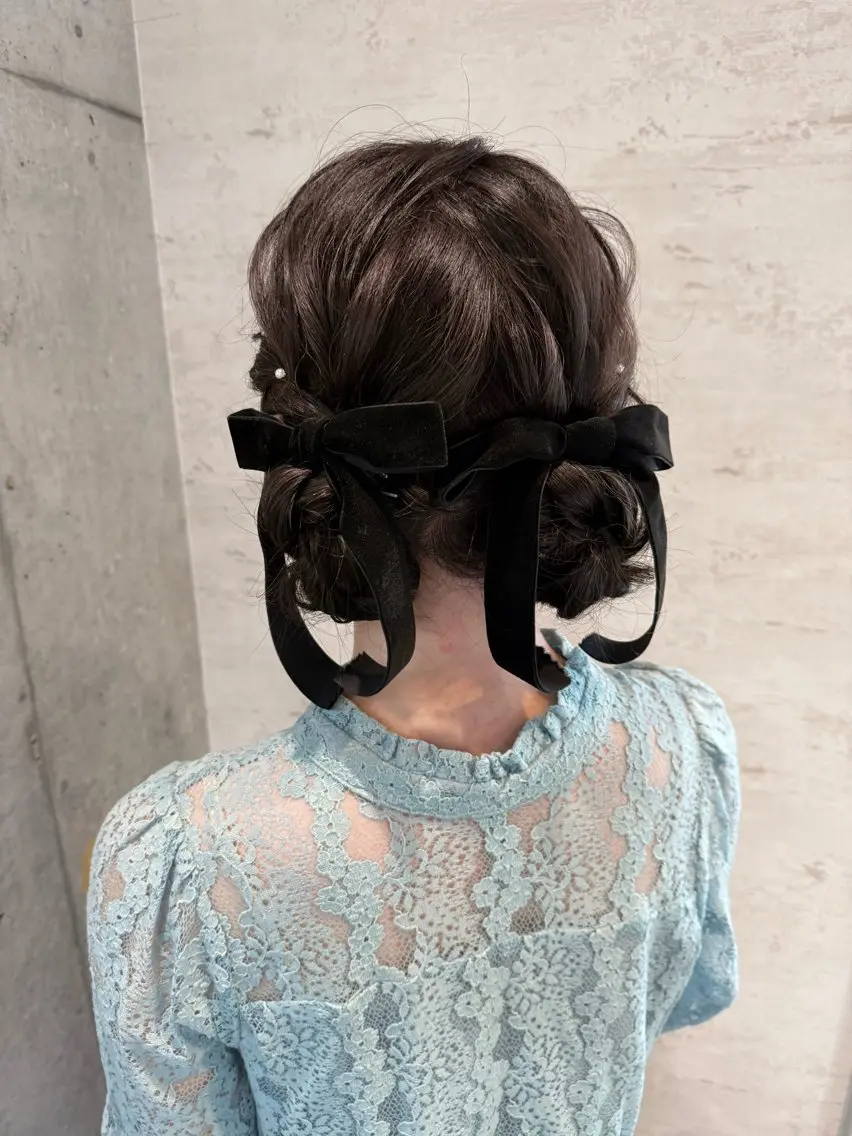 セミロング ヘアアレンジ 🎀ヘアセット/艶髪 /はやしほのか🎀のヘアスタイル
