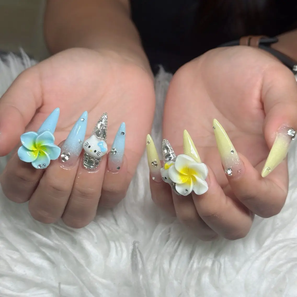ネイル フットネイル フレンチネイル グラデーション 韓国ネイル ロングネイル ハンドネイル Hani Nail Salonのネイルデザイン