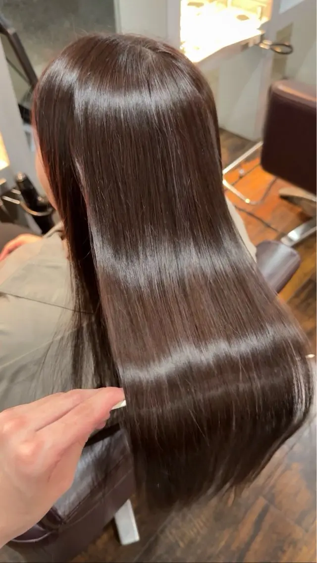 ロング 髪質改善 縮毛矯正 トリートメント 阿部 祥大のヘアスタイル