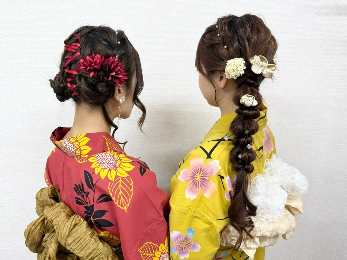 ヘアアレンジ 浴衣 ヘアサロン ミカヅキのヘアスタイル