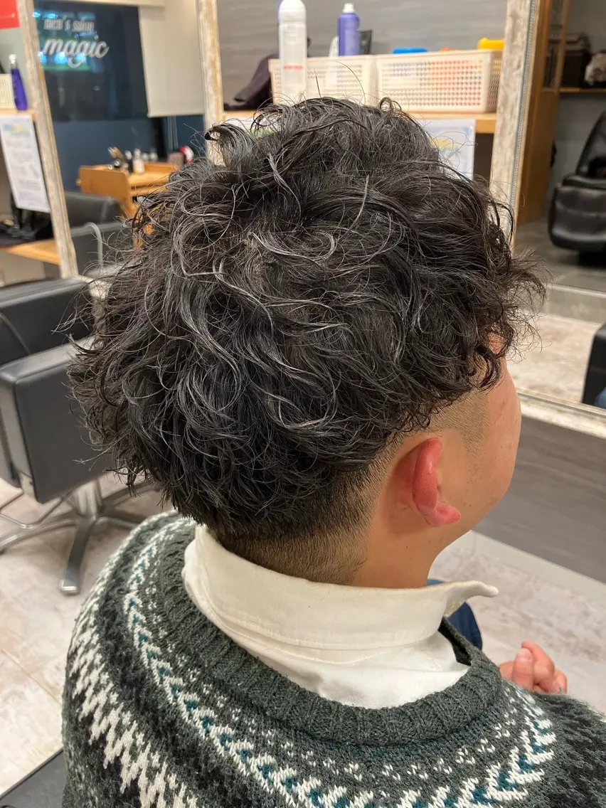 パーマ メンズ カット パーマ メンズ特化/パーマ/ フェードWATARUのヘアスタイル