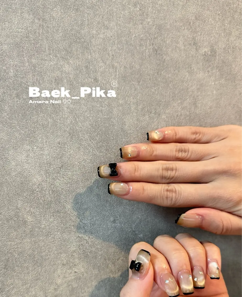 ネイル リボン LINSTY PIKAのネイルデザイン