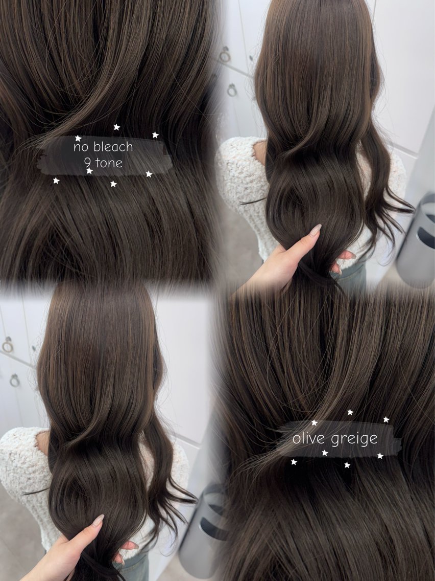 セミロング カット ヘアカラー トリートメント 透明感カラー🥣⌇ AO🩵໒꒱のヘアスタイル