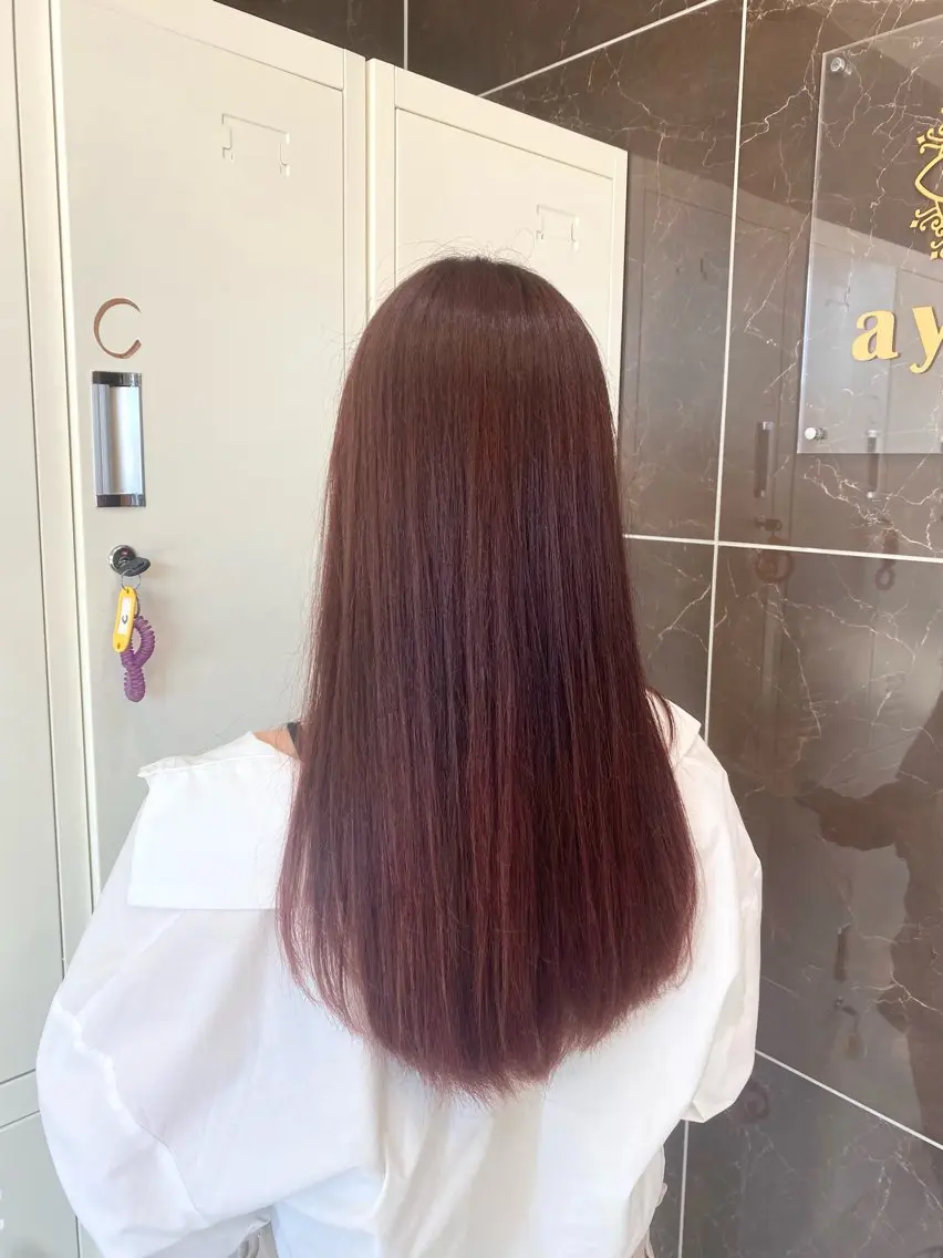ロング ピンクブラウン ☺︎ Misaki☺︎のヘアスタイル