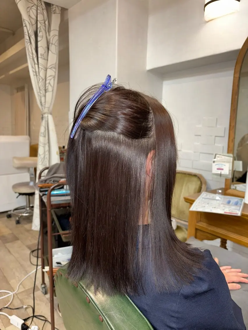 セミロング カット 縮毛矯正 トリートメント 西森恒嘉/南浦和/メ ンズパーマ・韓国ヘアのヘアスタイル