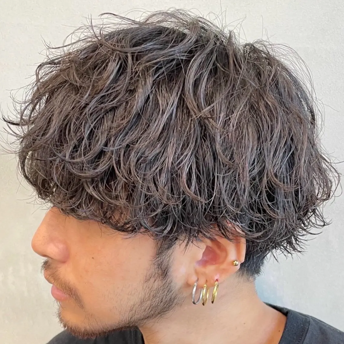 ミディアム パーマ ヘアアレンジ メンズ fifth 石川 凪のヘアスタイル