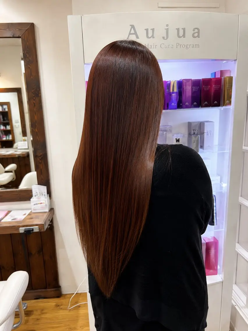 ロング カラー ブラウンカラー ヘアカラー トリートメント 髪質改善サロン 🍒あさみ🍒のヘアスタイル