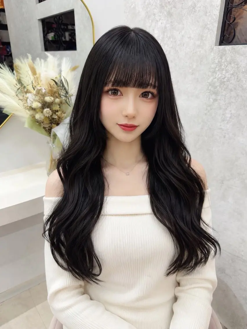 ロング カラー 💄心 葉/大宮 暖色/ワンカラー🖤のヘアスタイル