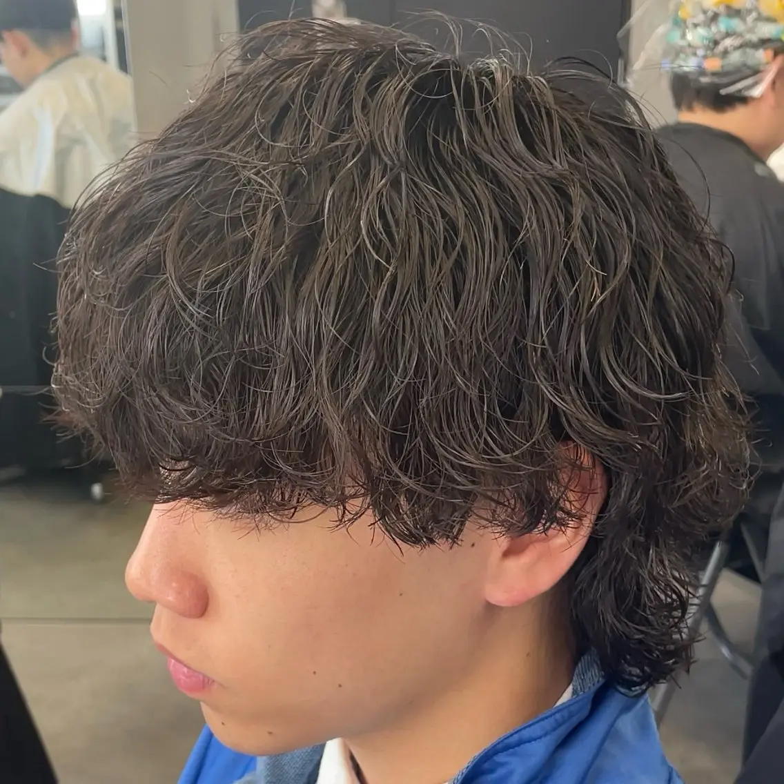 セミロング パーマ ヘアアレンジ メンズ fifth 石川 凪のヘアスタイル