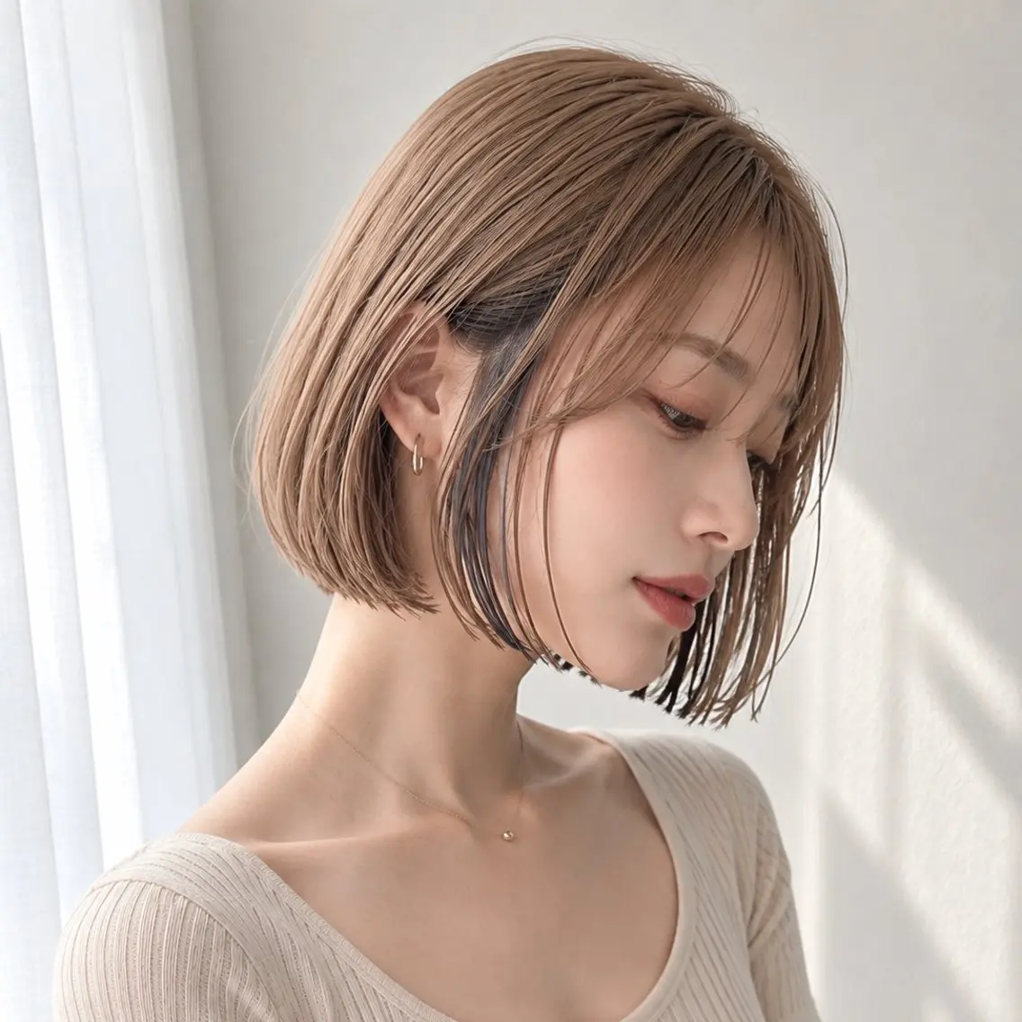 ショート カラー ハイトーンカラー インナーカラー ボブ カット ヘアカラー トリートメント ショート・ハイトーン ズーキーのヘアスタイル