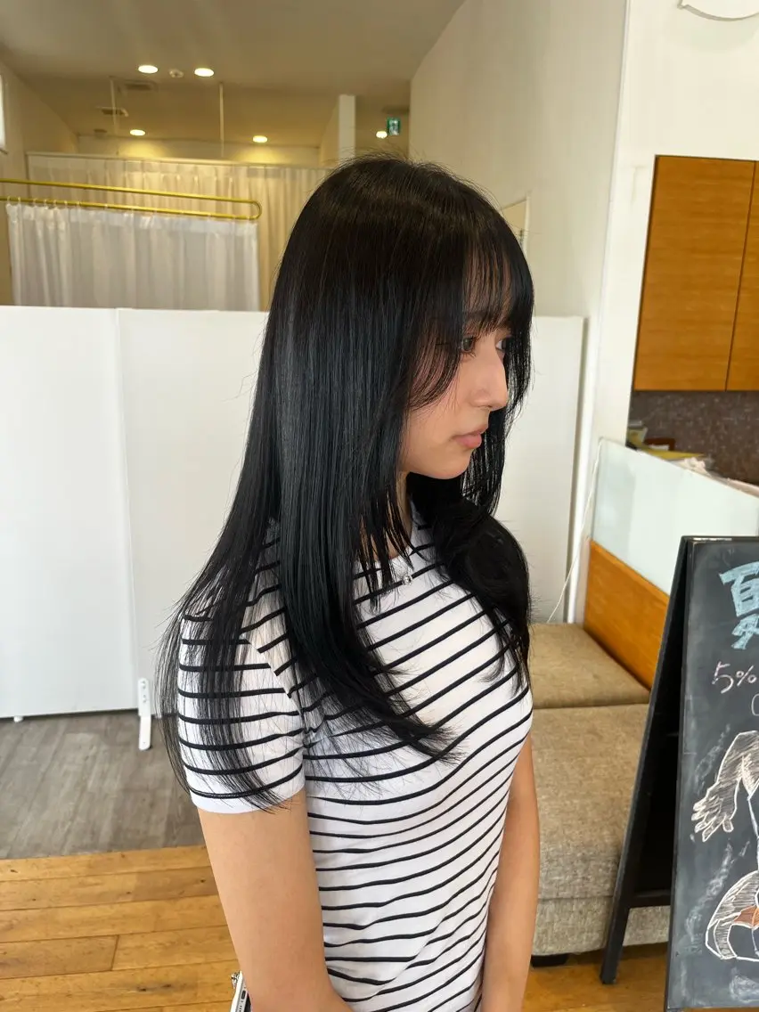ロング ロングレイヤー レイヤーカット ロング 平間 稔希のヘアスタイル