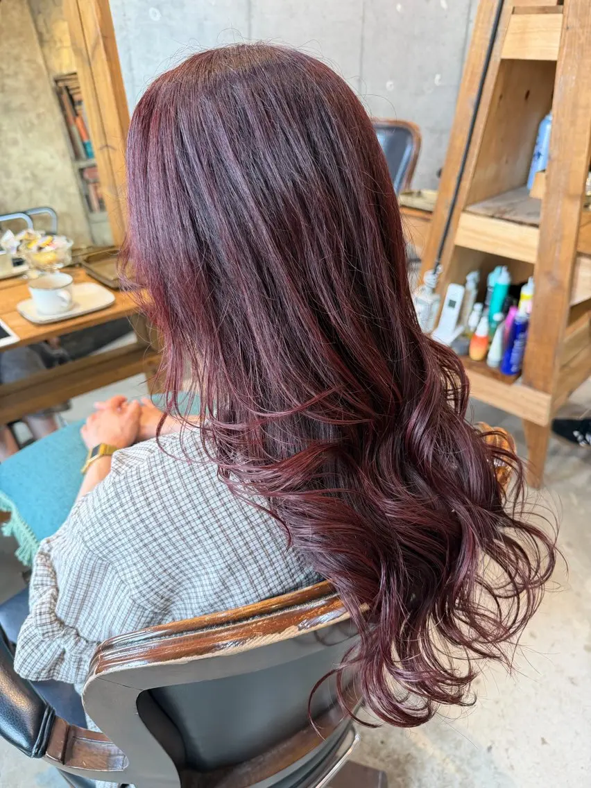 ロング カラー ヘアアレンジ レッドカラー ロング カット ヘアカラー トリートメント 🍀Ryosuke 🍀のヘアスタイル