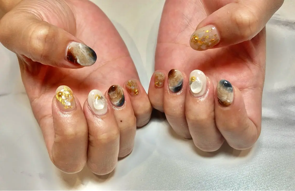 ネイル ハンドネイル たまプラーザ ANZUのネイルデザイン