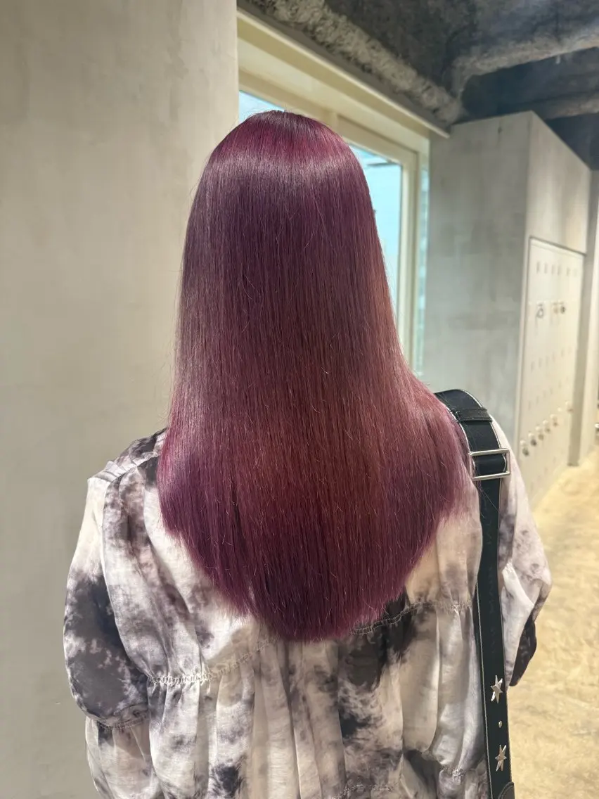 ミディアム パープルカラー カット ヘアカラー AMI/ブリーチ/ プルエクステ💎のヘアスタイル