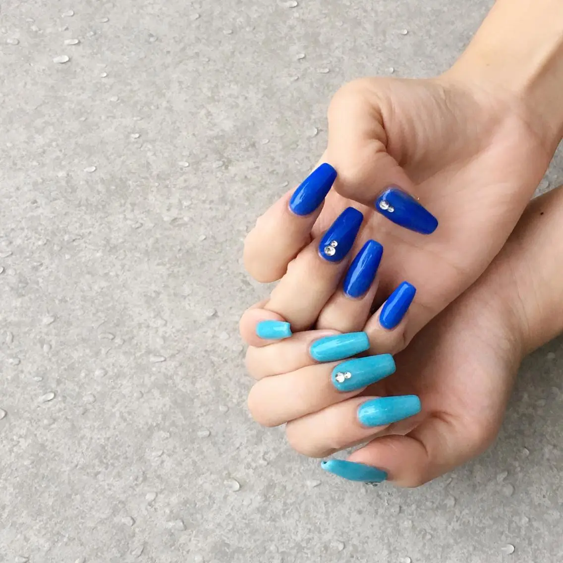 ネイル 長さ出し ラメ(グリッター) ワンカラーネイル ストーンネイル ハンドネイル nail salon Soeurのネイルデザイン