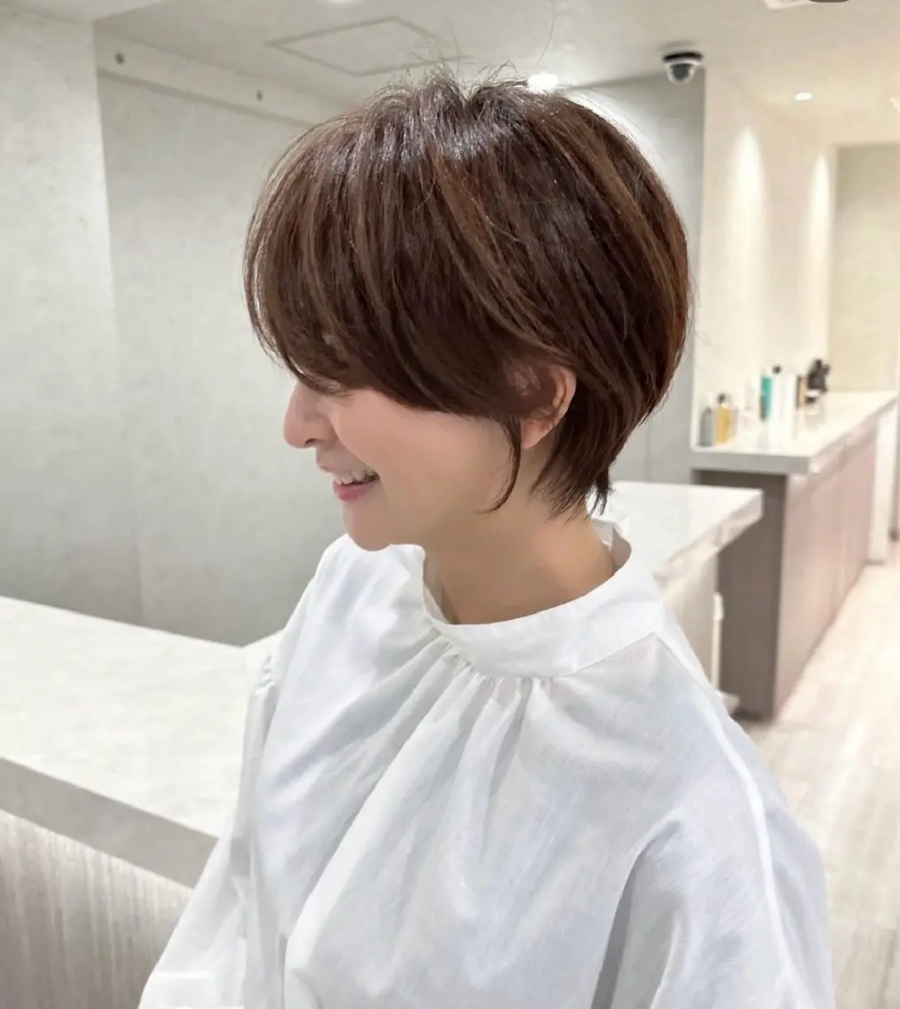 ショート 白髪率別白髪ぼかし /なおき/表参道のヘアスタイル