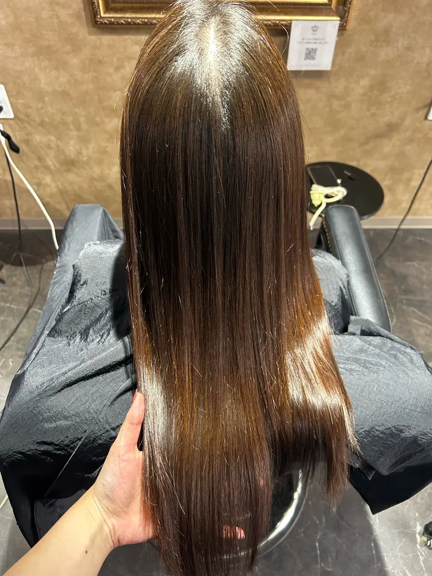 ロング カット 縮毛矯正 トリートメント ハイトーンショート SHINOのヘアスタイル