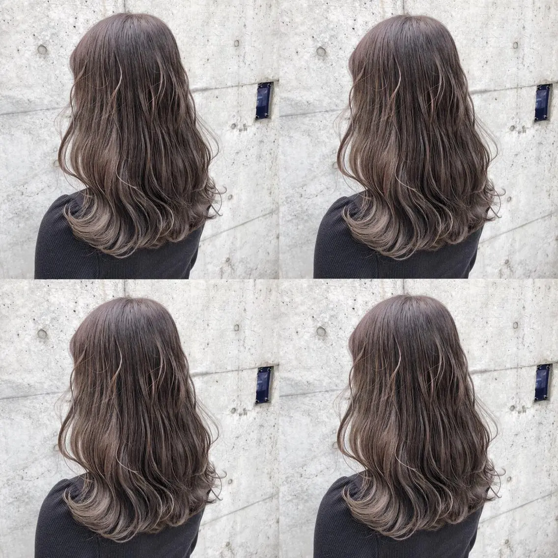 ロング カラー ヘアアレンジ メンズ キッズ ヘアカラー トリートメント 💟Chloe原宿店 🩶ハイトーンのヘアスタイル