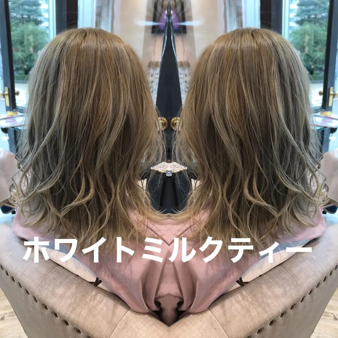ミディアム カラー ヘアアレンジ ヘアカラー トリートメント レイヤー/ハイライト /立川/赤池宏隆のヘアスタイル