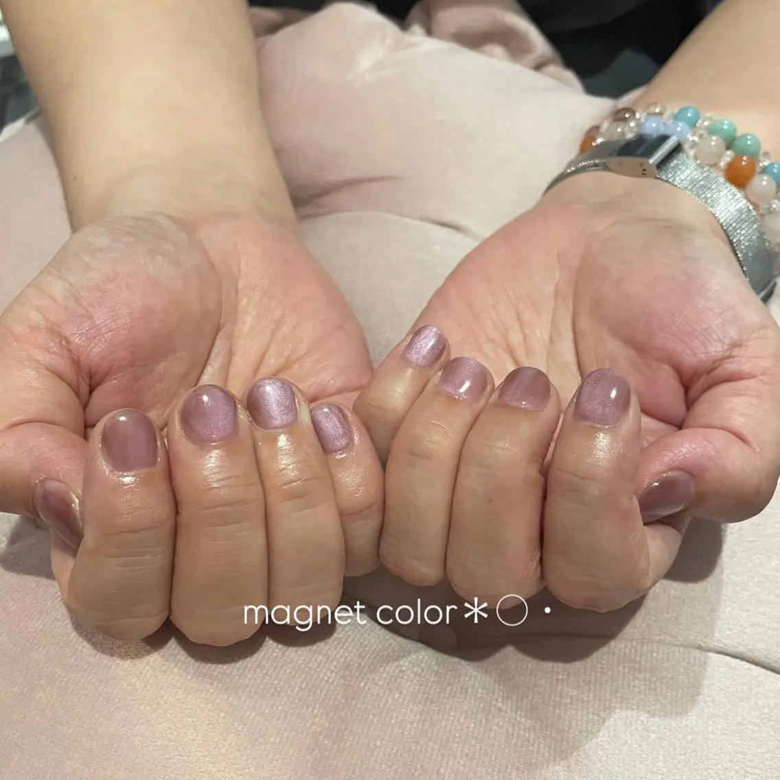 ネイル マグネットネイル マグネットワンカラー ワンカラーネイル petit luxe 🎀narumiのネイルデザイン