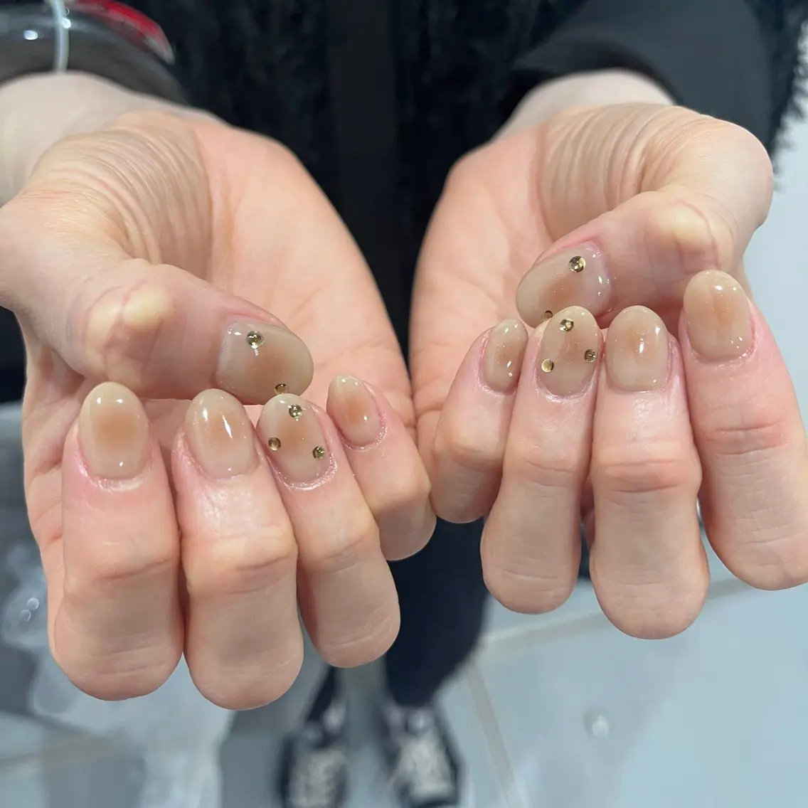 ネイル ブラウン Nailsalon ibelujoureのネイルデザイン
