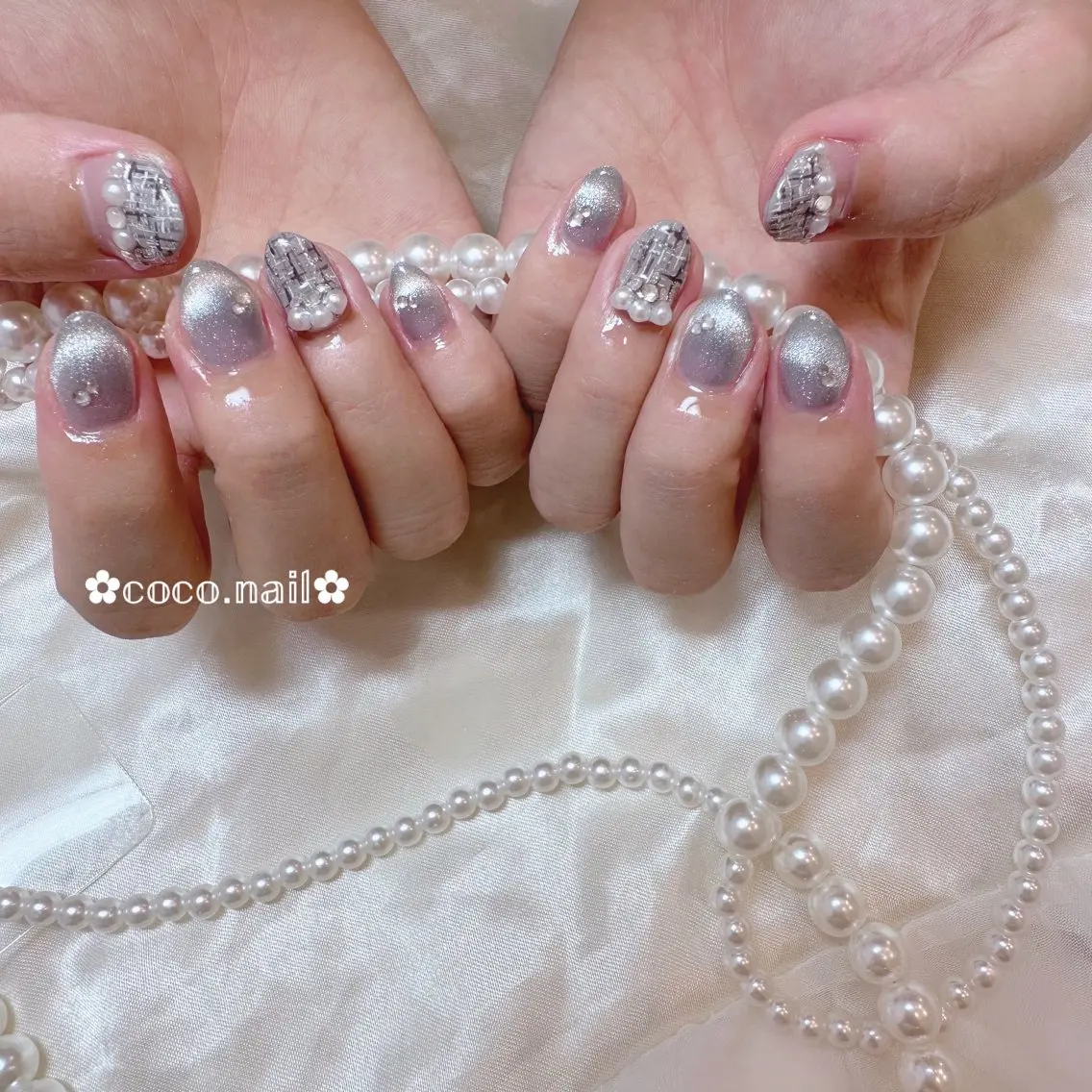 ネイル ハンドネイル lili.nail y2k/長さ出しのネイルデザイン