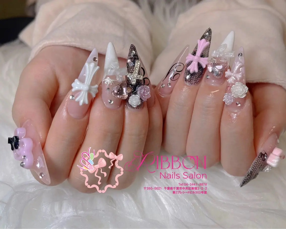 ネイル チークネイル フットネイル フレンチネイル グラデーション 韓国ネイル ハンドネイル Ribbonnail salonのネイルデザイン