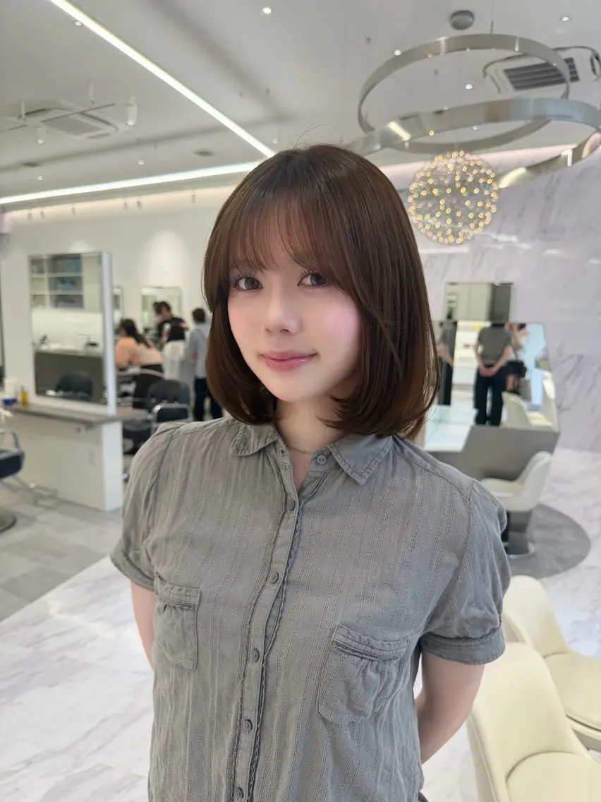 ミディアム ヘアカラー parvemix平野 真央🎀💞のヘアスタイル