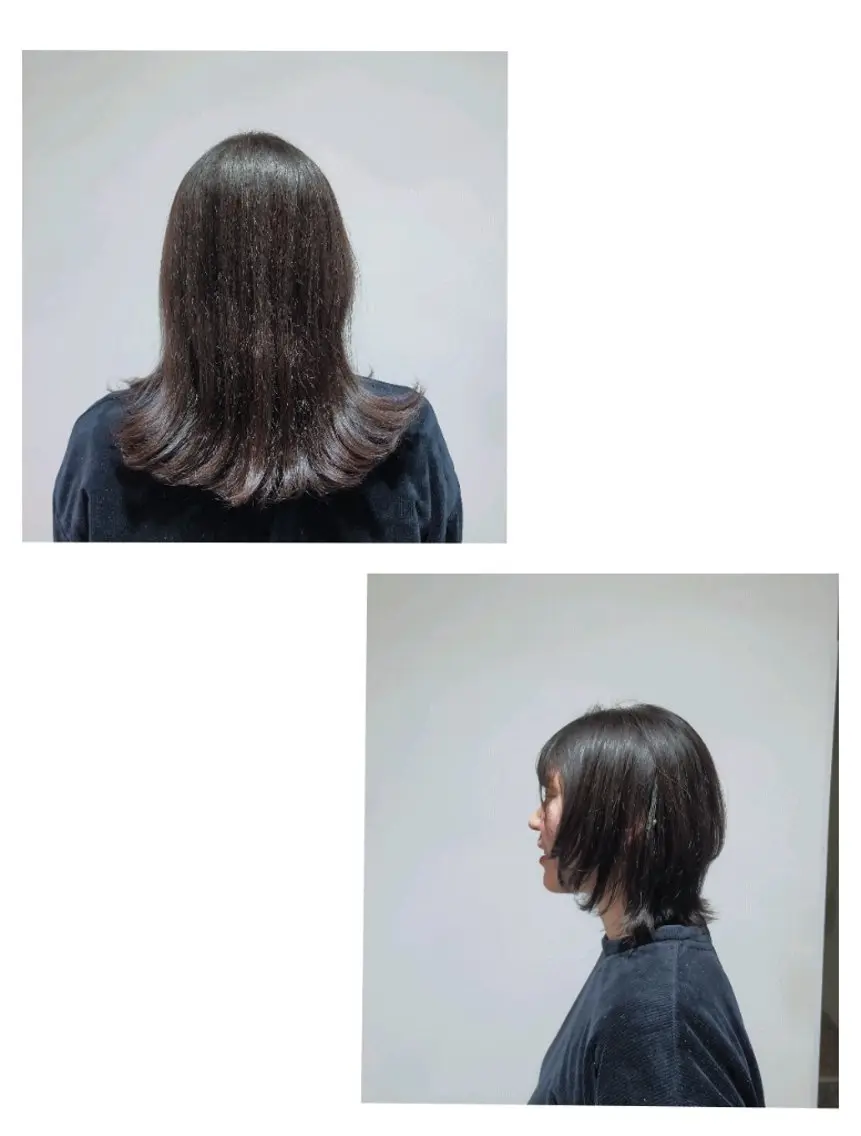 ミディアム ウルフカット 和佐 ももえのヘアスタイル