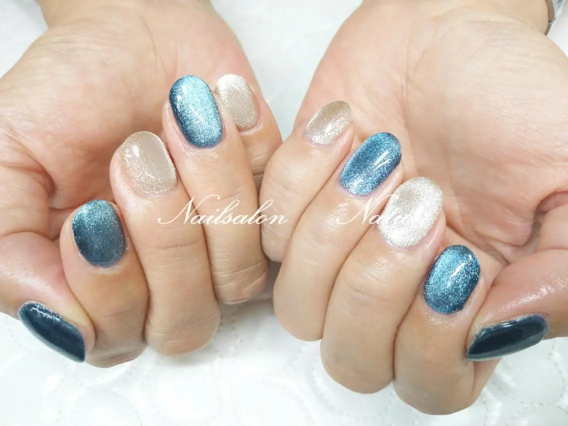 ネイル マグネットネイル nailsalon Natuのネイルデザイン