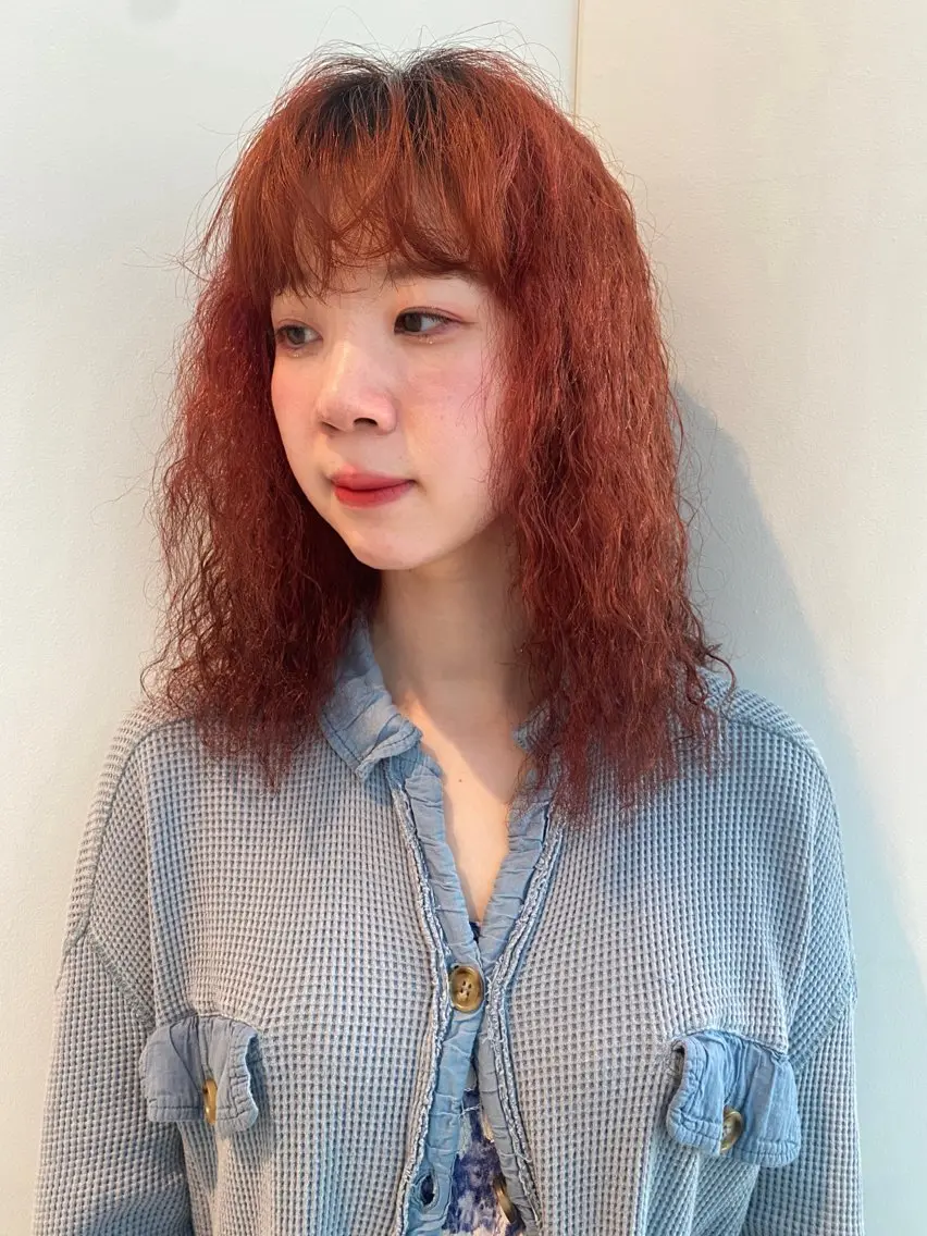 ミディアム カラー パーマ ブリーチ カット ヘアカラー パーマ トリートメント mai / linoah˚✧のヘアスタイル