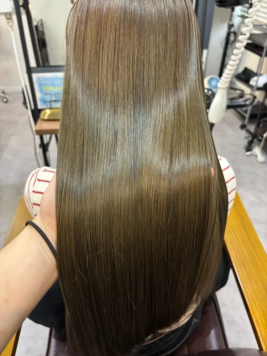 ロング カラー 髪質改善 ヘアカラー ✨髪質改善カラー✨ ストレート☔脇田のヘアスタイル