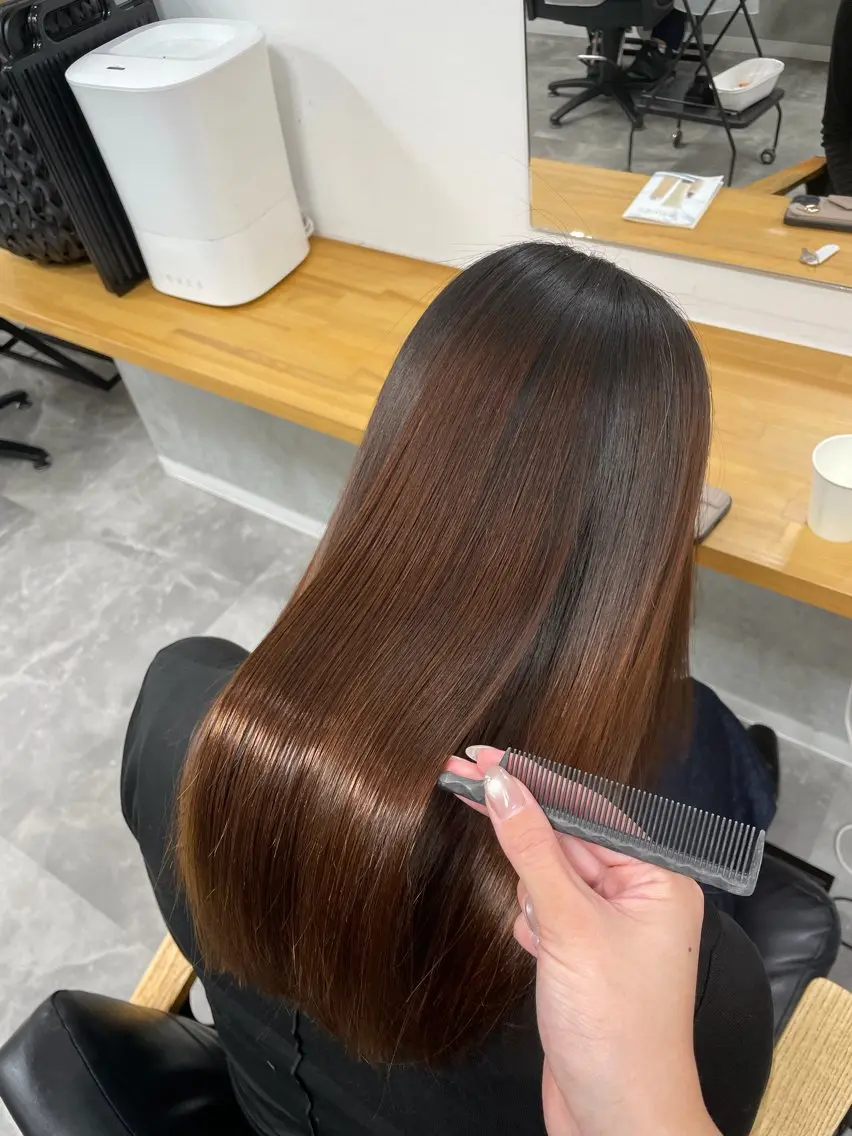 ロング 縮毛矯正 Lino nanaのヘアスタイル