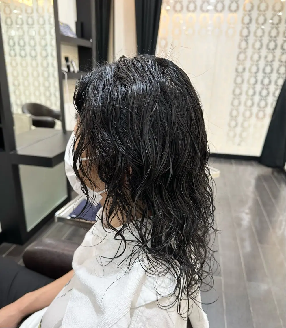 パーマ ナチュラルヘア 神田一瑳のヘアスタイル