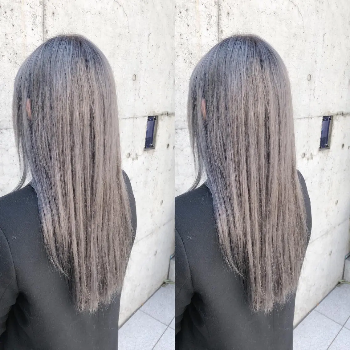 ロング カラー パーマ ヘアアレンジ メンズ キッズ ネイル マツエク・マツパ グレージュ カット ヘアカラー トリートメント 💟Chloe原宿店 🩶ハイトーンのヘアスタイル