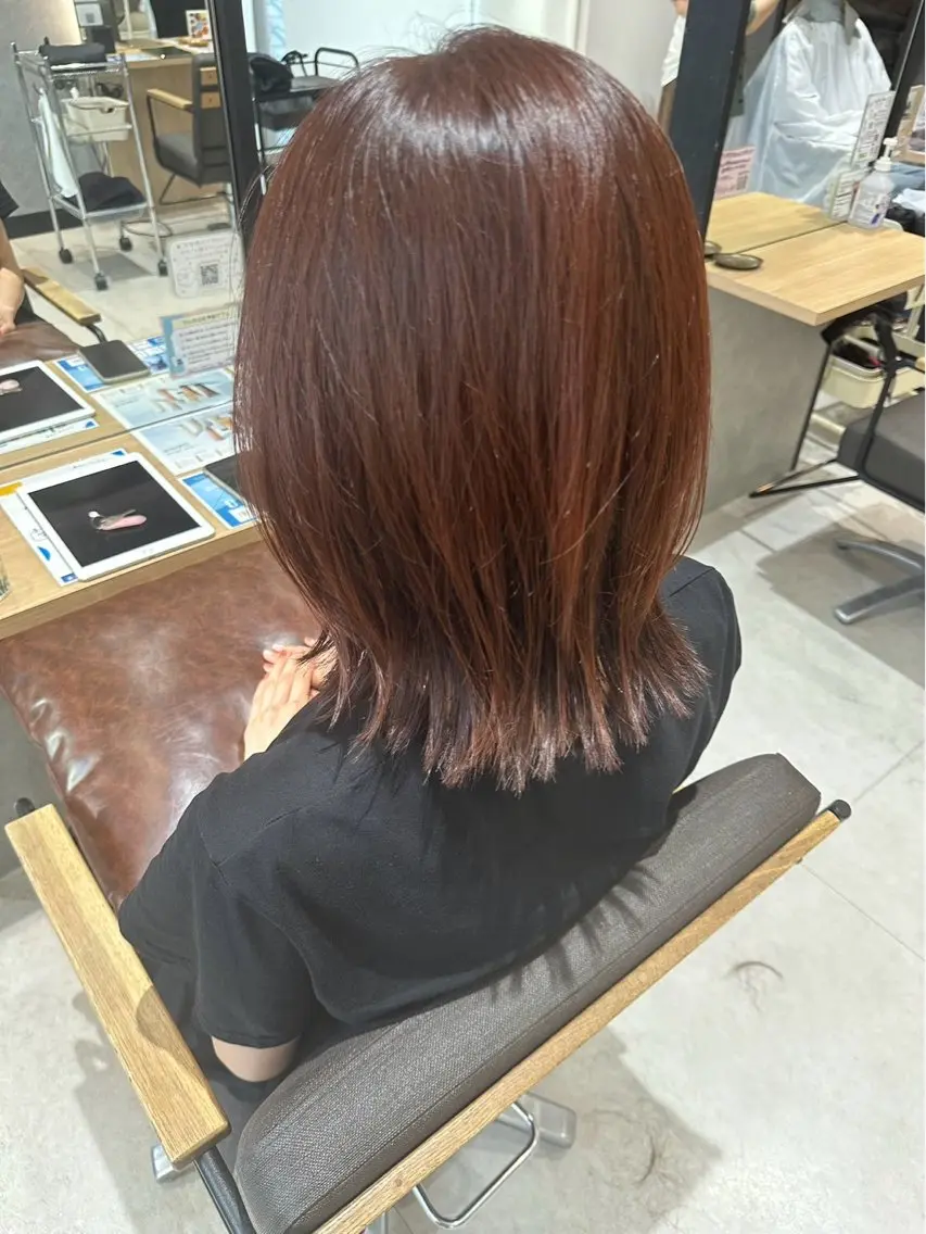 ミディアム カラー ヘアカラー トリートメント ‎友愛/𝑲𝑼𝑴 川越🪽‪⋆꙳のヘアスタイル