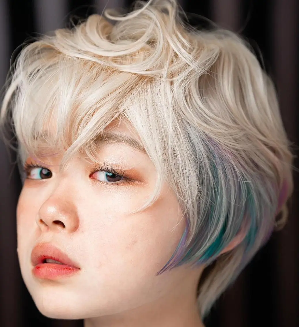 ショート カラー パーマ 松尾 泰伸のヘアスタイル