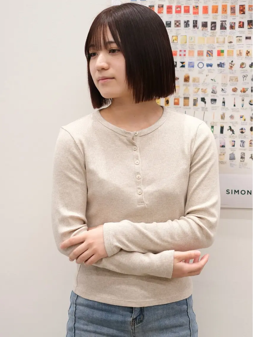 ショート 縮毛矯正 ヘアカラー 縮毛矯正 トリートメント (h)wim rinのヘアスタイル