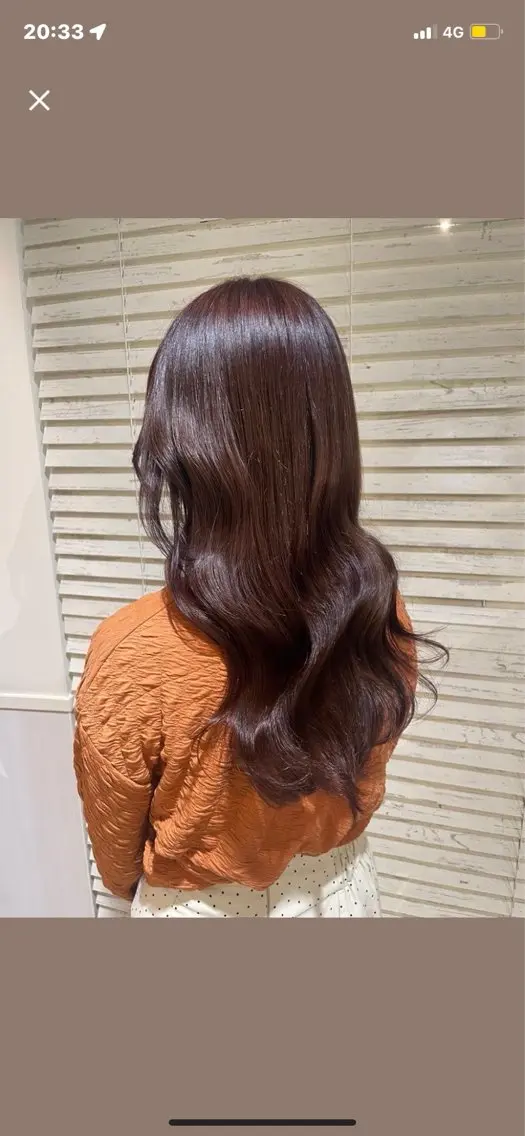 ロング カラー ブラウンカラー カシス 透明感カラー 韓国風ヘア 🎀Neolive ROA ena🎀のヘアスタイル