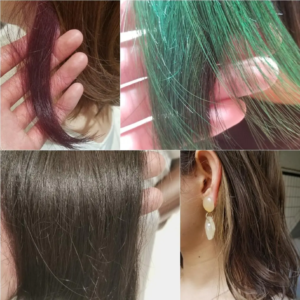 セミロング カラー デザインカラー イヤリングカラー ハイライトカラー インナーカラー ハイライト 田中 孝征のヘアスタイル