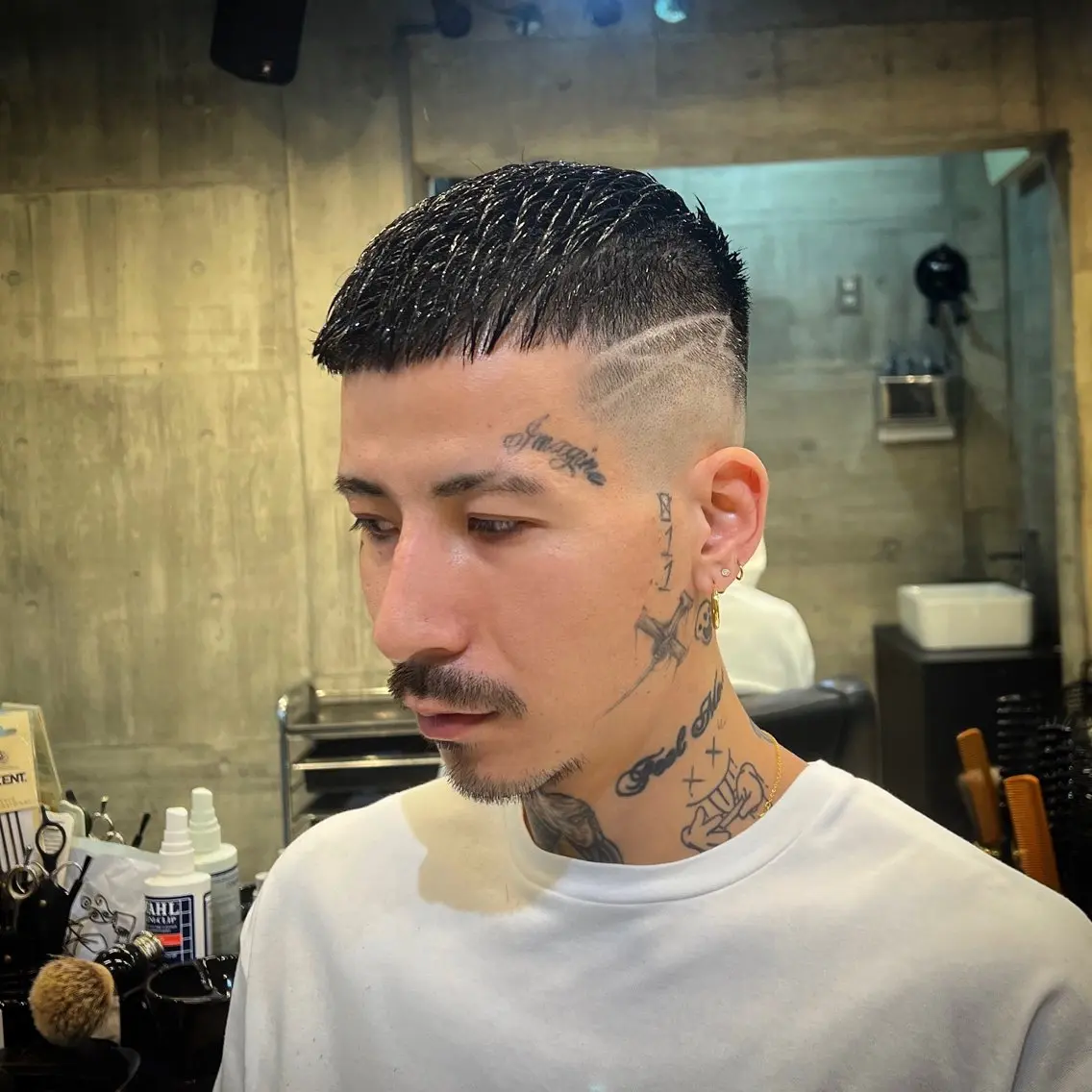 メンズカット+眉カット+シャンプー【フェード可能】ミドルフェード以上は+500円の写真