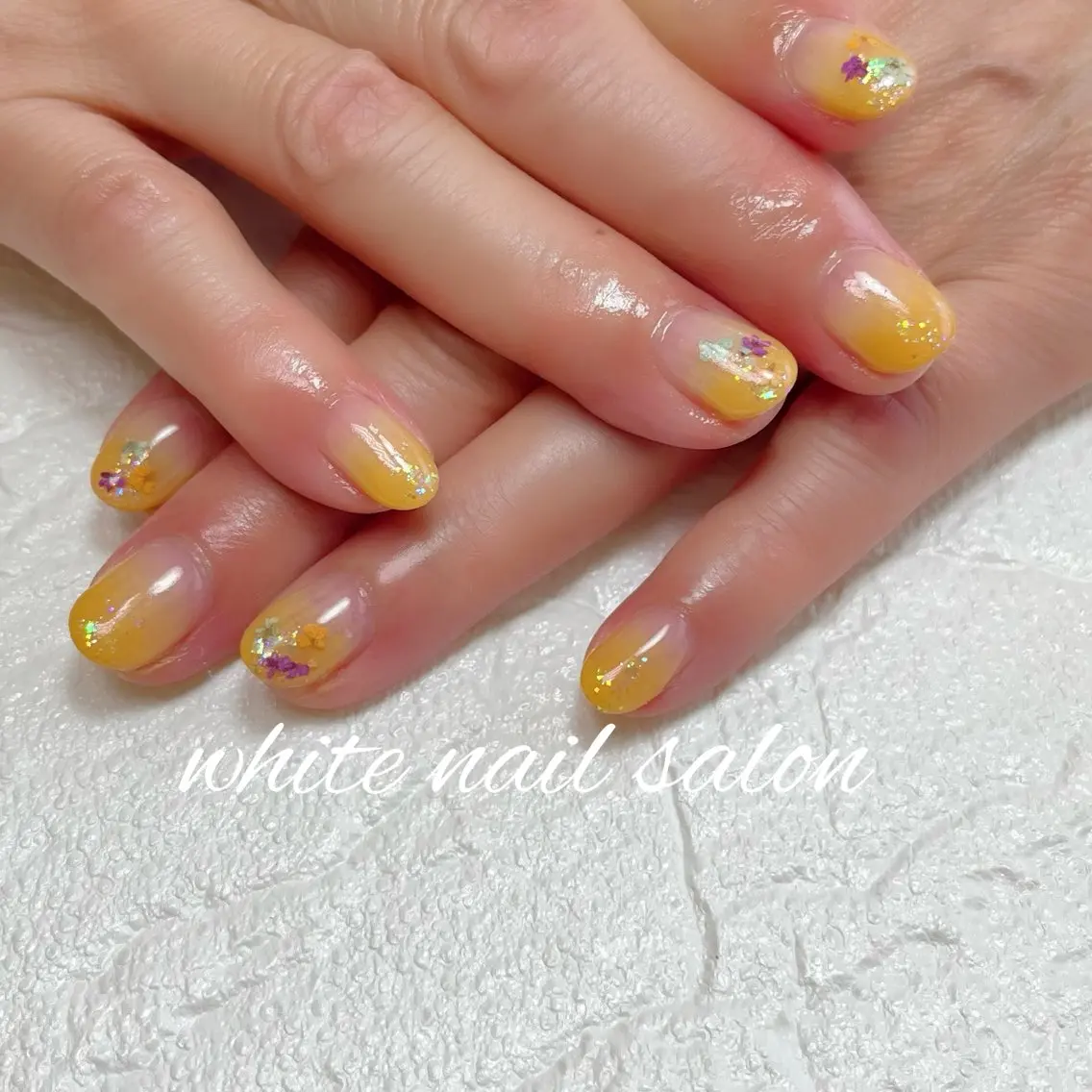 ネイル フットネイル ジェルネイル ハードジェル ラメ(グリッター) 持ち込み ハンドネイル white nail salonのネイルデザイン