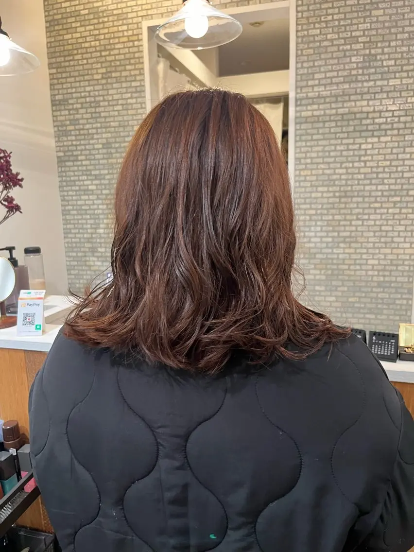 ミディアム トリートメント カット ヘアカラー トリートメント 無料カットモデル‪✨ ✂️Nanami🌷のヘアスタイル